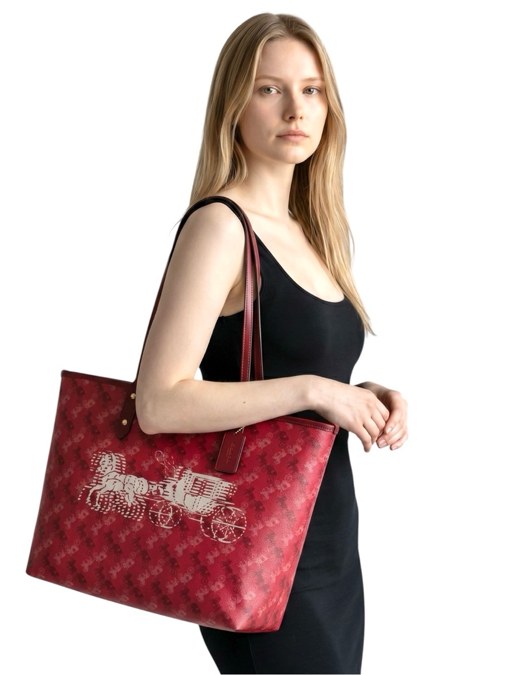 Coach Reversible City Tote Horse and Carriage Print